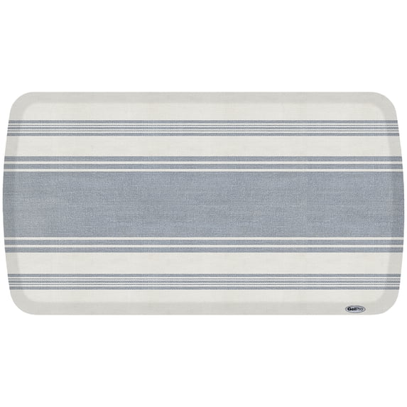 GelPro Contemporary/Traditional Stripes Blue/White Kitchen Mat, 20 in x 36 in
