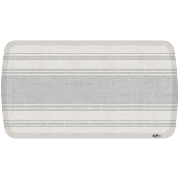 GelPro Contemporary/Traditional Stripes Gray/White Kitchen Mat, 20 in x 36 in