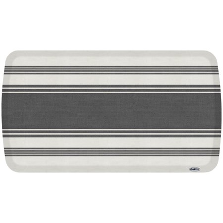 GelPro Contemporary/Traditional Stripes Gray/White Kitchen Mat, 20 in x 36 in