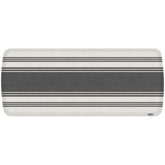 GelPro Contemporary/Traditional Stripes Gray/White Kitchen Mat, 20 in x 48 in