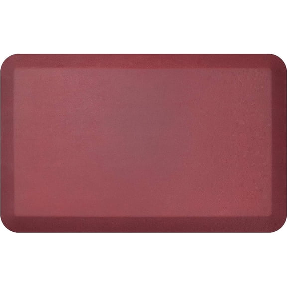 GelPro ContemporaryTraditional Kitchen Mat, 20" x 32", Leather Grain Red