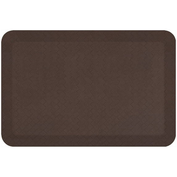 GelPro Designer Comfort Foam Mat Basketweave Brown 20" x 30", Brown