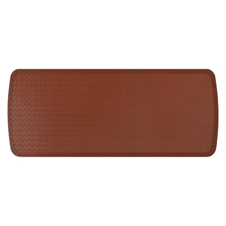 GelPro Elite Anti-Fatigue Gel + Foam Kitchen Comfort Mat 20x48" Basketweave Chestnut