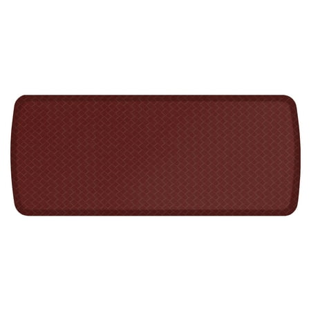 GelPro Elite Anti-Fatigue Gel + Foam Kitchen Comfort Mat 20x48" Basketweave Cranberry