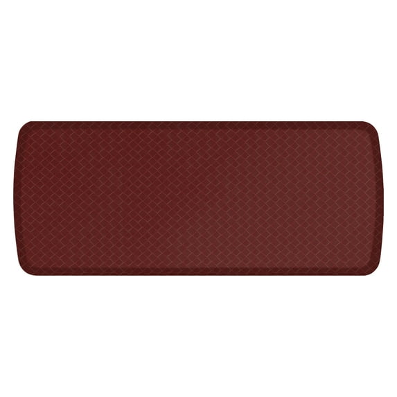 GelPro Elite Anti-Fatigue Gel + Foam Kitchen Comfort Mat 20x48" Basketweave Cranberry