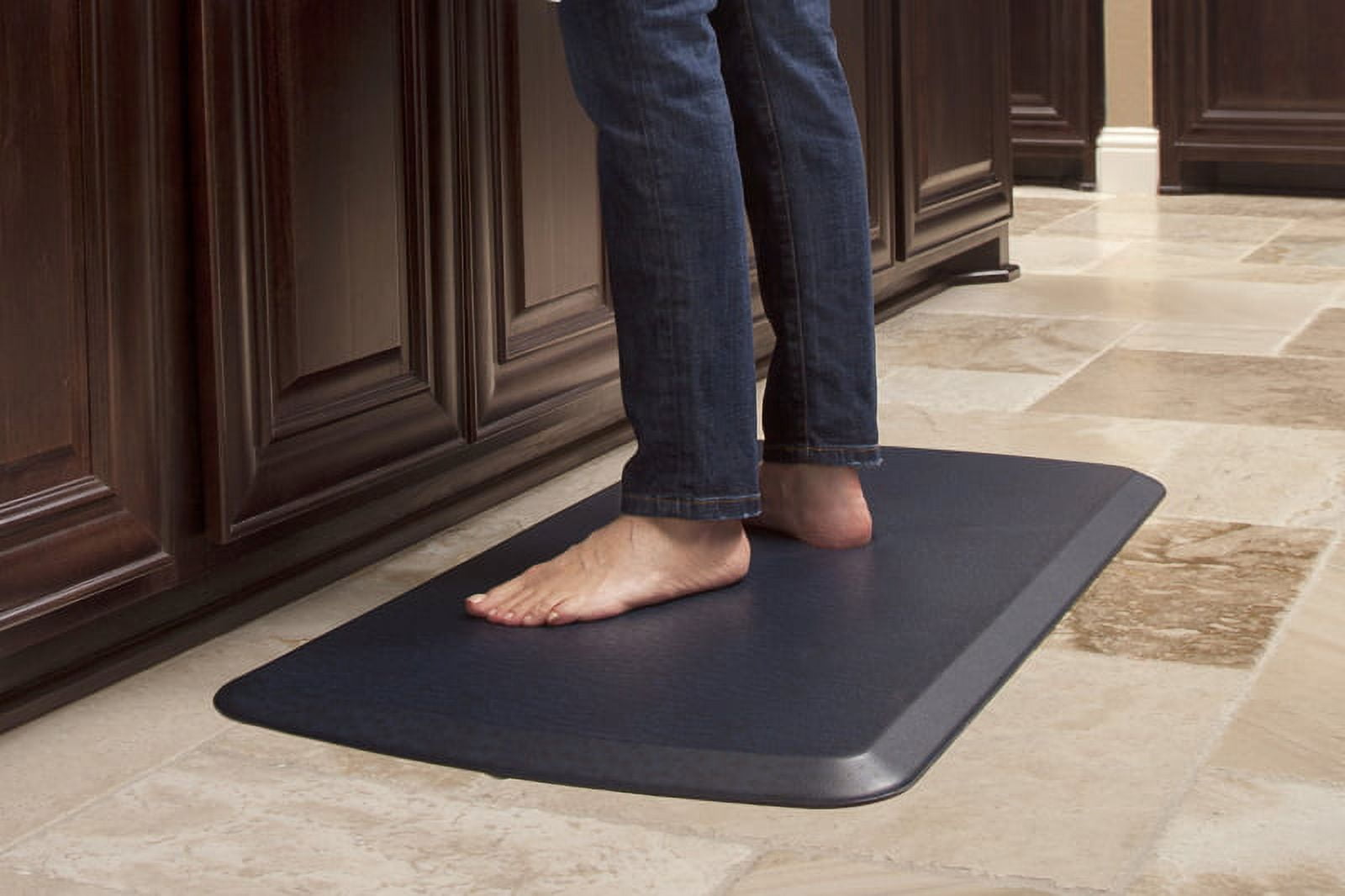 GelPro Elite AntiFatigue Kitchen Mat 20x48 Quill Atlantic Blue