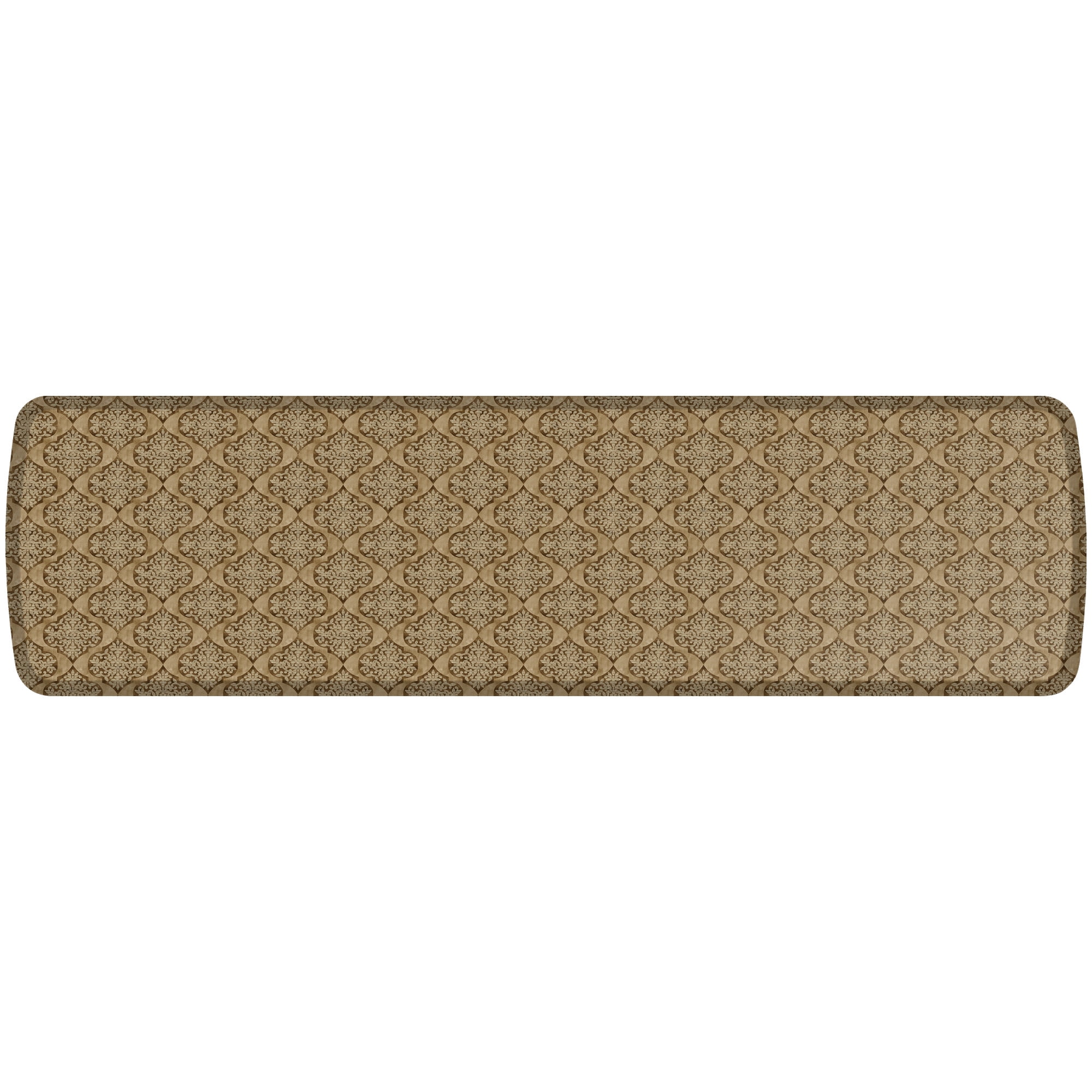 GelPro Elite Damask Khaki AntiFatigue Kitchen Floor Mat 20x72