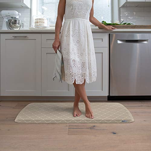 GelPro Elite Premier Anti-Fatigue Kitchen Comfort Floor Mat, 20x36,  Lattice Tan Stain Resistant Surface with therapeutic gel and energy-return  foam for health & wellness 