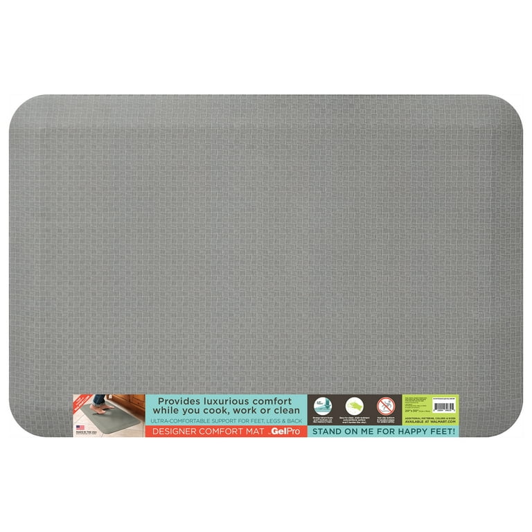 GelPro Flatweave Kitchen Floor Mat, Light Gray, 20 x 30