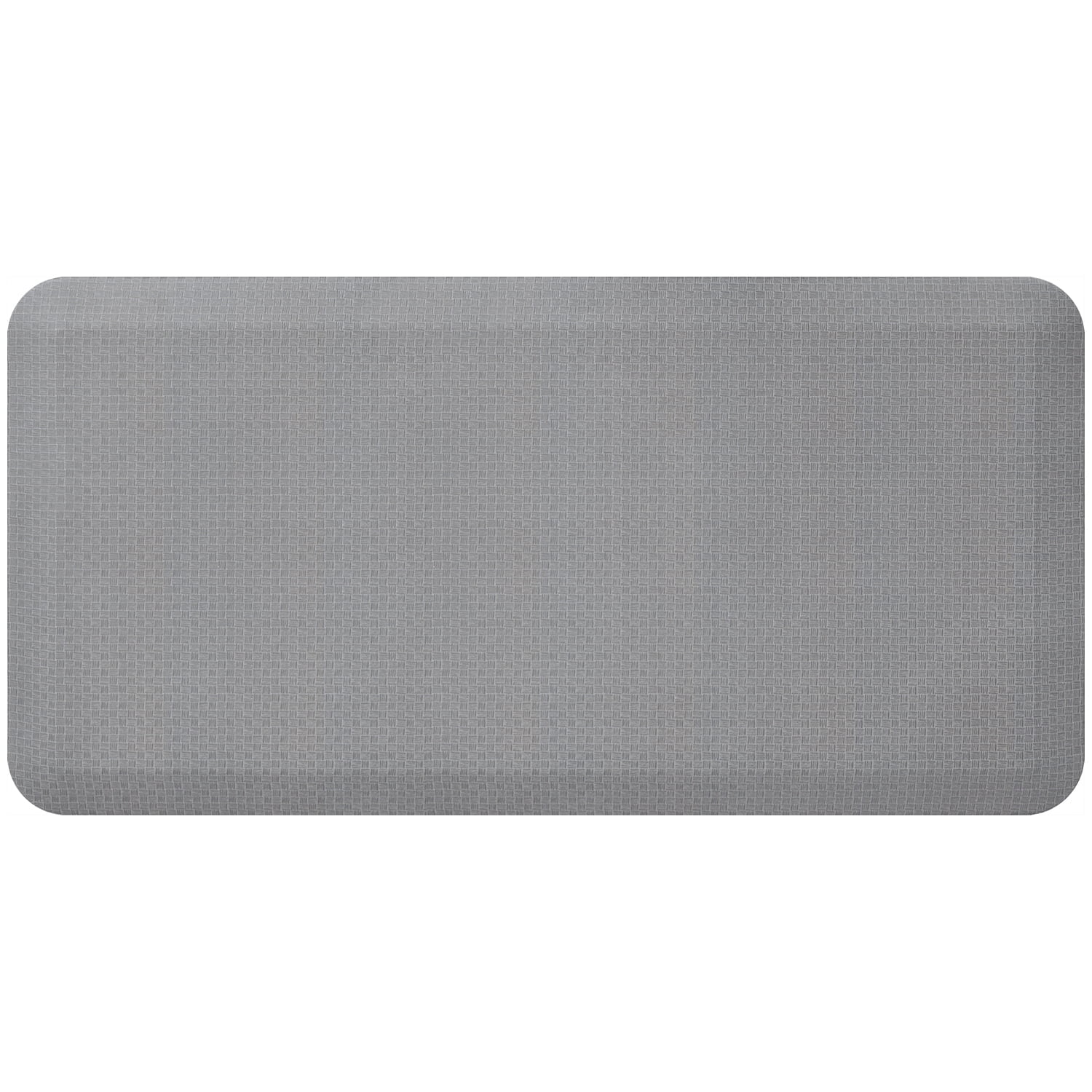 GelPro Flatweave Pewter Anti,Fatigue Kitchen Floor Mat, 20" x 40", Light Grey