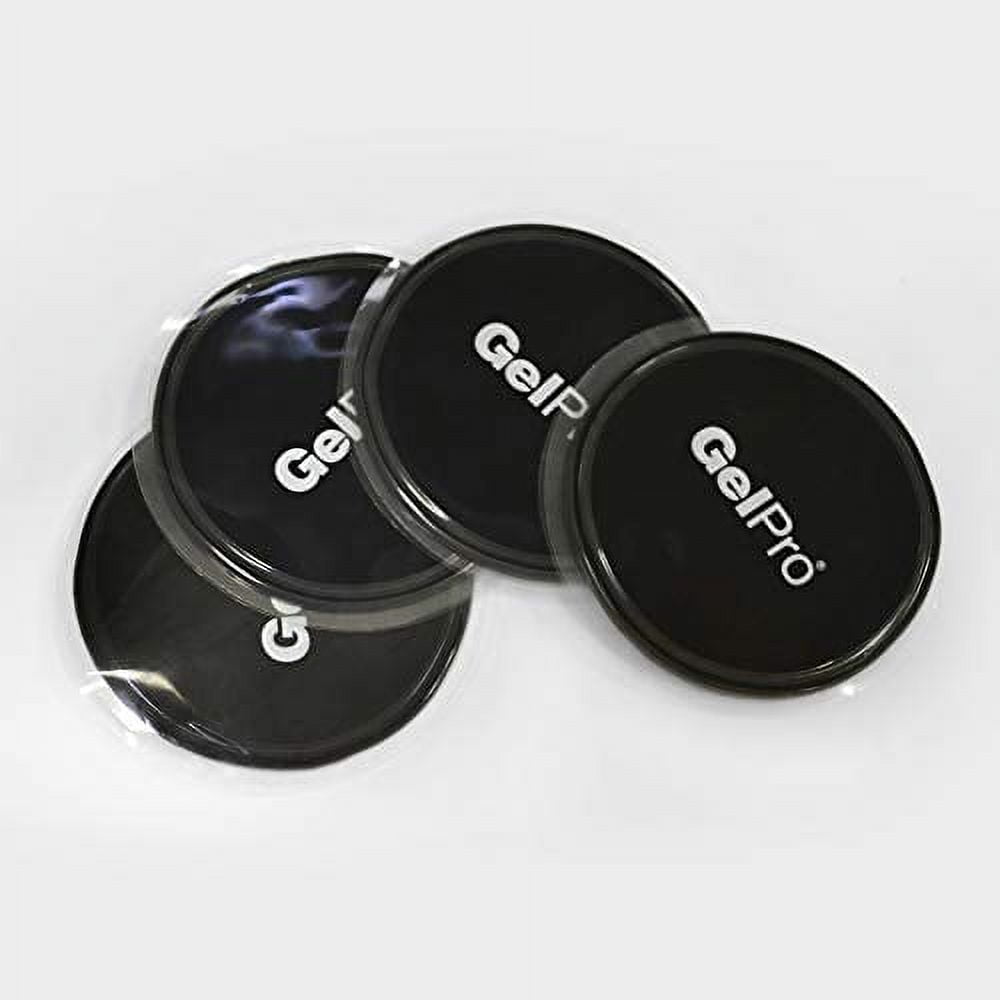 GelPro Gelly Gripper Double Sided NonSlip Gel Pads, Black, 3", 4Pack