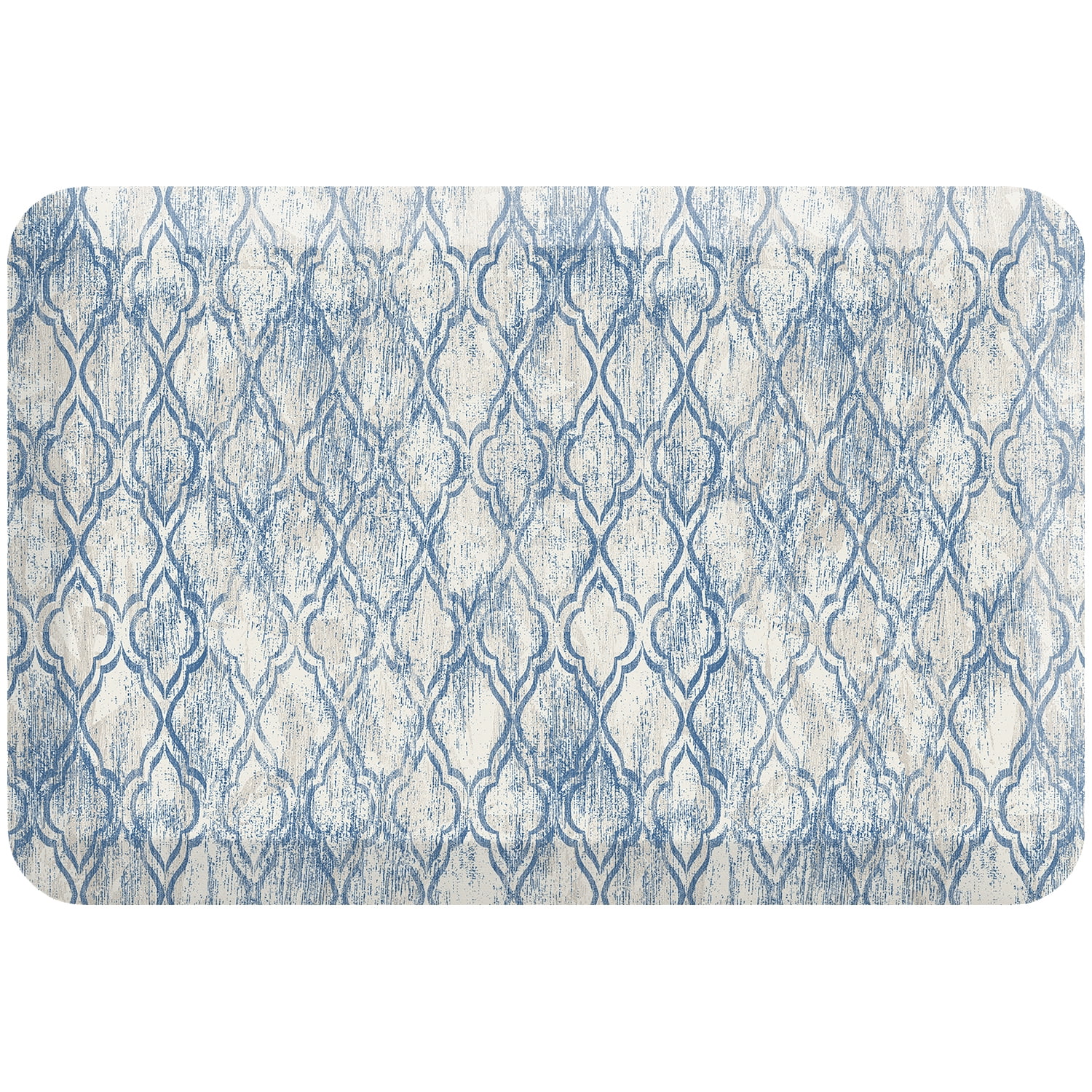 GelPro Kitchen Foam Mat Antiqued, 20" x 30", Lattice Blue