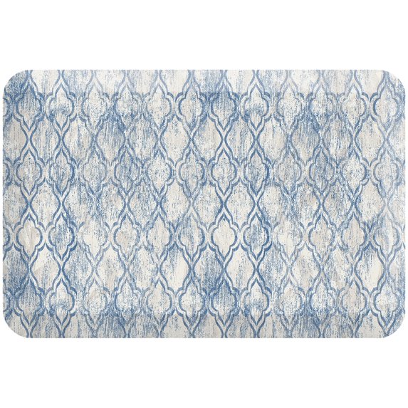 GelPro Kitchen Foam Mat Antiqued, 20" x 30", Lattice Blue