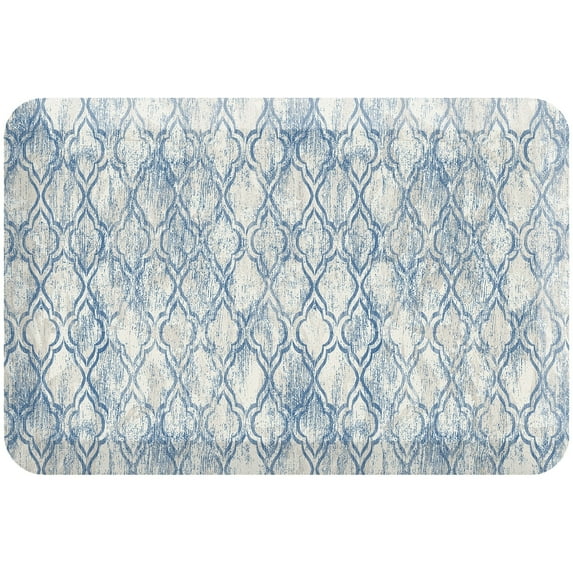 GelPro Kitchen Foam Mat Antiqued, 20" x 30", Lattice Blue