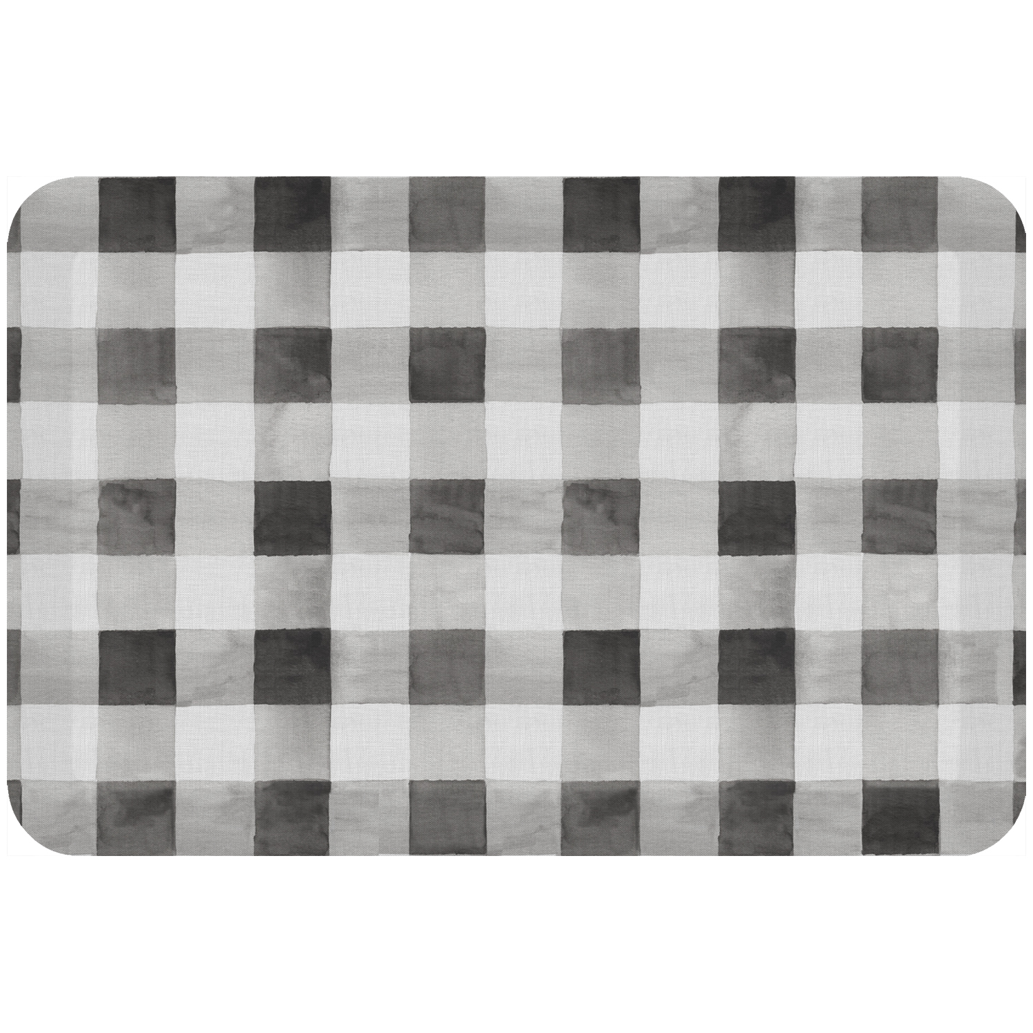 GelPro Kitchen Foam Mat Farmhouse Check, 20" x 30", Black