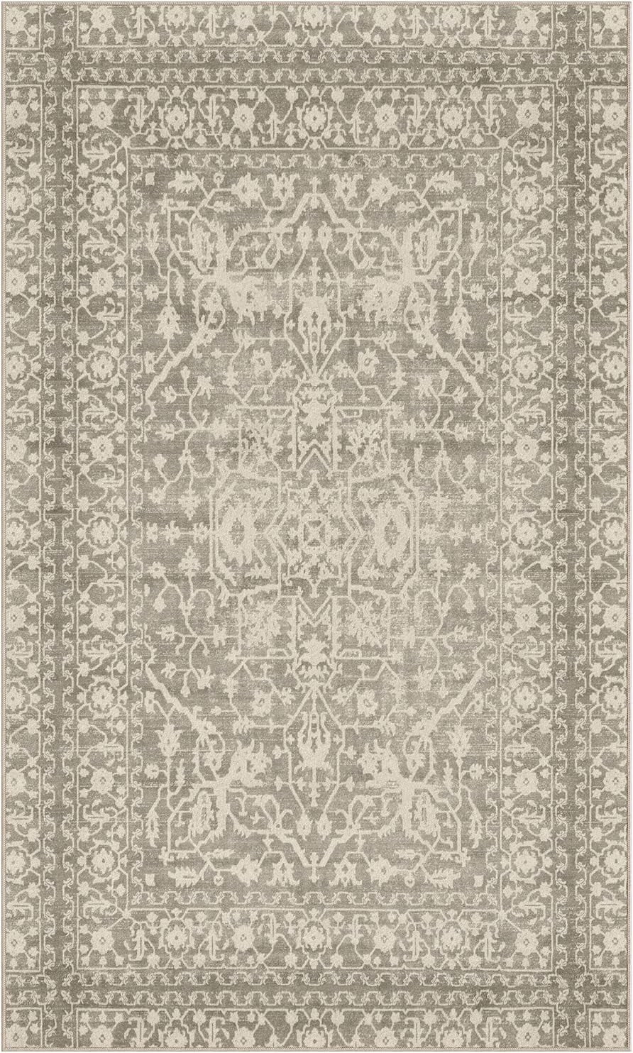 GelPro NeverMove Machine Washable Bella Area Rug, 3x5, Khaki