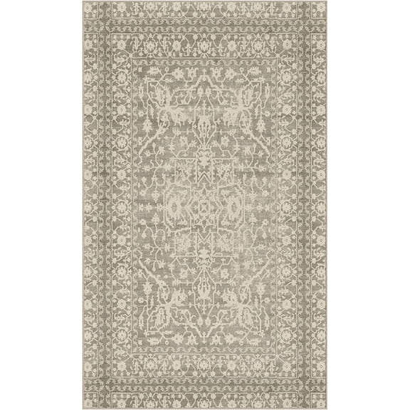 GelPro NeverMove Machine Washable Bella Area Rug, 3x5, Khaki