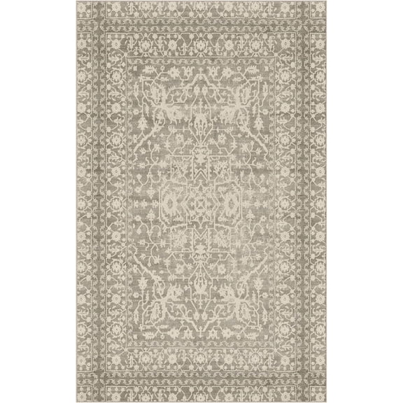 GelPro NeverMove Machine Washable Bella Area Rug, 5x8, Khaki