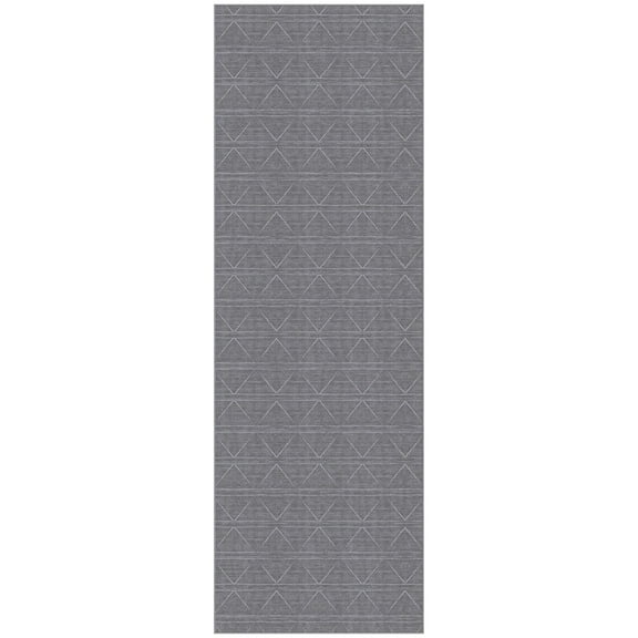 GelPro Nevermove Machine-Washable Area Rug with Non-Slip Gelly Grippers, 3'x 9', Beckham Thunderstorm , Easy To Clean