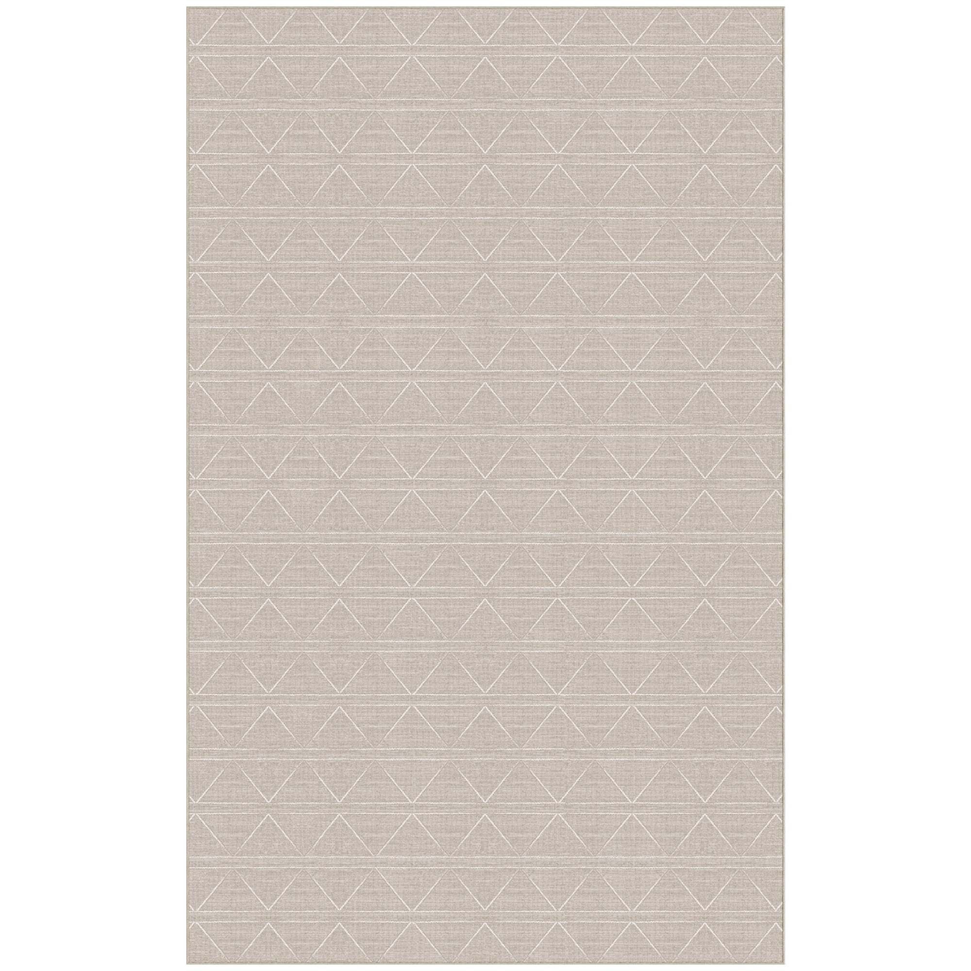 GelPro Nevermove Machine-Washable Area Rug with Non-Slip Gelly Grippers, 5'x 8', Beckham Flax , Easy To Clean