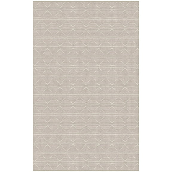 GelPro Nevermove Machine-Washable Area Rug with Non-Slip Gelly Grippers, 5'x 8', Beckham Flax , Easy To Clean