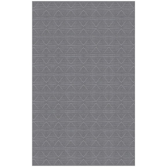 GelPro Nevermove Machine-Washable Area Rug with Non-Slip Gelly Grippers, 5'x 8', Beckham Thunderstorm , Easy To Clean