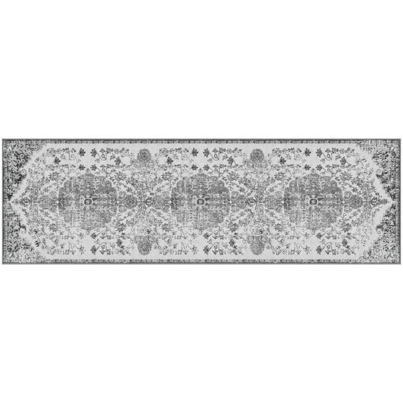 GelPro Nevermove Machine-Washable Kitchen Rug, 24"x76" Taryn Gray
