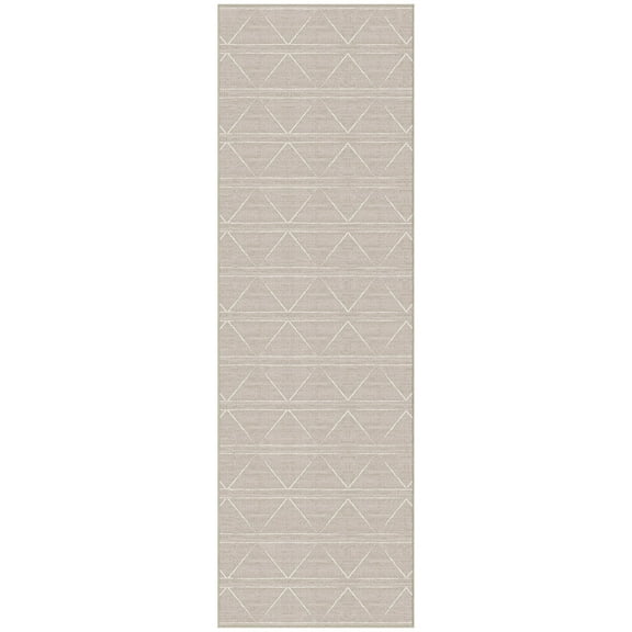 GelPro Nevermove Machine-Washable Runner Rug with Gelly Grippers 24" x 76" Beckham Flax