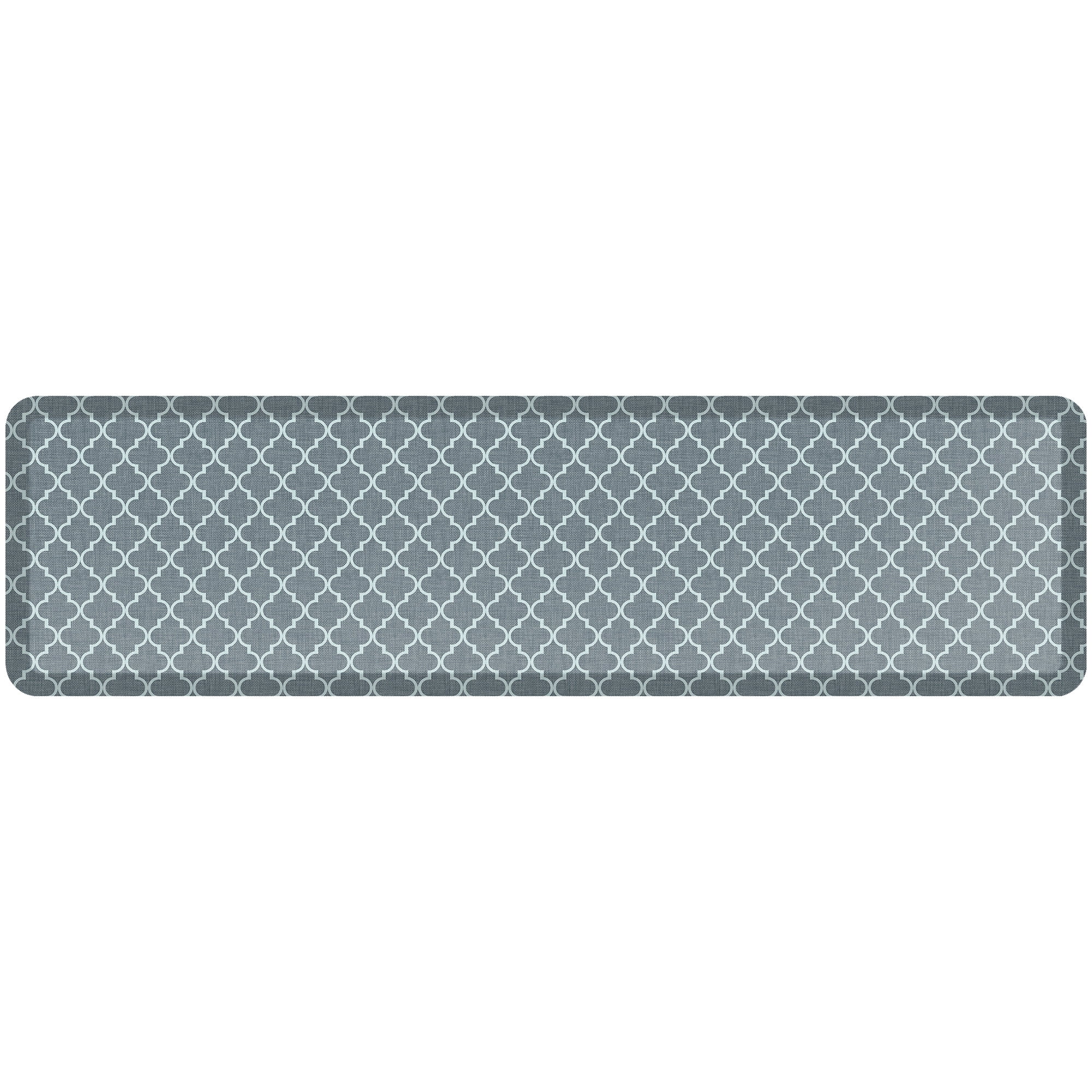 GelPro NewLife Designer Comfort Kitchen Mat 20x72 Lattice Mineral Grey