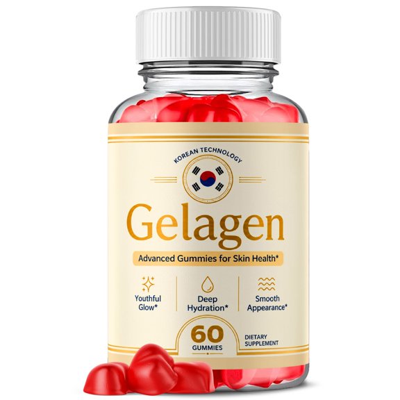 Gelagen Advanced Formula ACV Gummies Supplement to Support Healthy Skin Gela Gen (1 Pack)