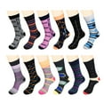 thumbnail image 1 of Gelante 12 Pairs Men's Cotton Fashion Casual Crew Dress Socks-Funky Pack, 1 of 3