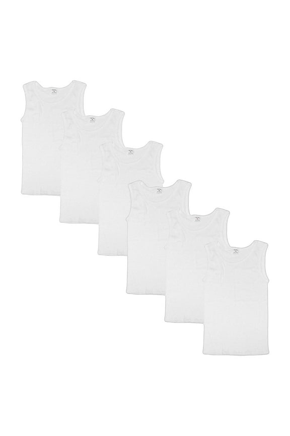 6-Pack Cotton Adult Men's Basic Undershirt Tank Top Athletic Sleeveless Tee