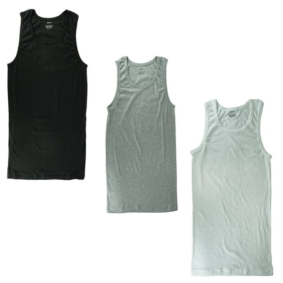 Gelante Adult Men's Basic Tank Top Athletic Sleeveless Shirt- 3 Pcs Tri 3XLarge