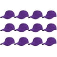 thumbnail image 1 of Gelante Adult Plain Baseball Hat Cap Adjustable Back Strap 12 Pack-Purple, 1 of 5
