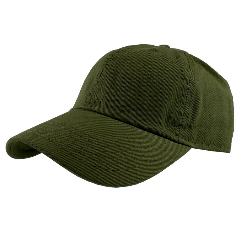 Gelante Adult Unisex Cotton Adjustable Green 100% Baseball Hat Cap Army Plain Size. Blank