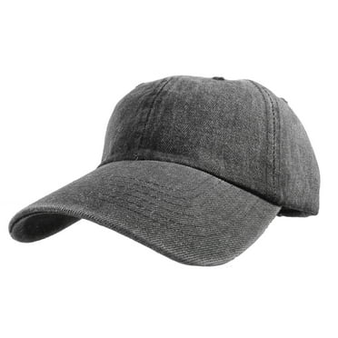 Gelante Adult Unisex Baseball Hat Cap 100% Cotton Plain Blank Adjustable Size. Denim Black
