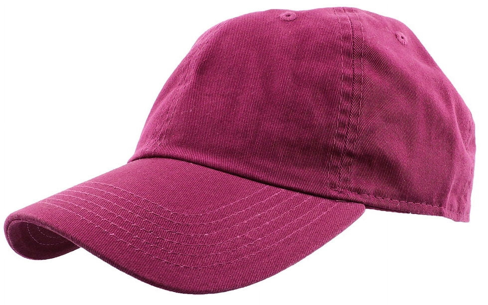 Unisex Hot Pink Classic Adjustable Plain Hat Hand Wash Imported Baseball Cap Pink Baseball Cap | Men & Women main image 3