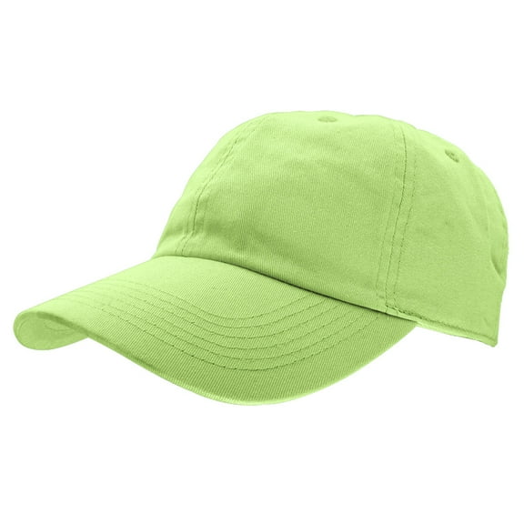 Gelante Adult Unisex Baseball Hat Cap 100% Cotton Plain Blank Adjustable Size. Lime Green