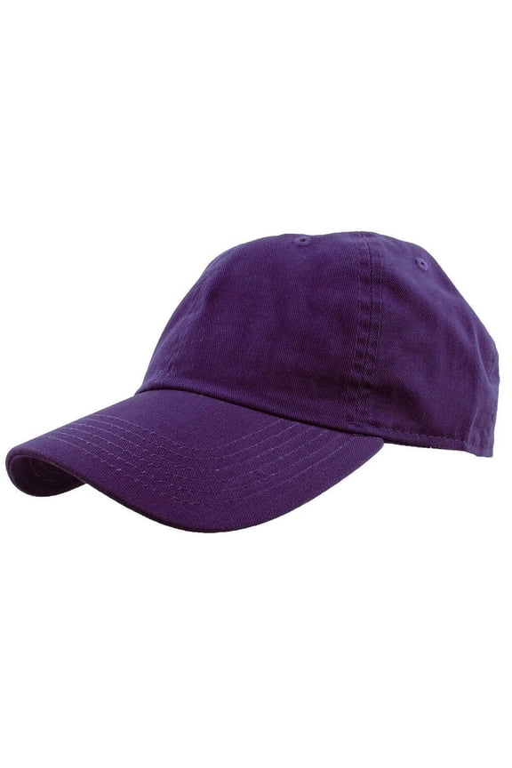Adult Unisex Baseball Hat Cap 100% Cotton Plain Blank Adjustable Size. Purple