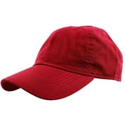 Gelante Adult Unisex Baseball Hat Cap 100% Cotton Plain Blank Adjustable Size. Red