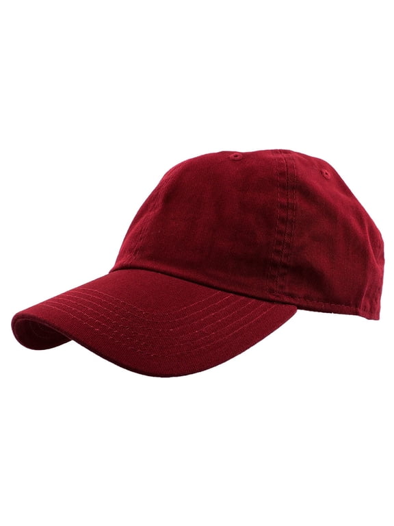 Adult Unisex Baseball Hat Cap 100% Cotton Plain Blank Adjustable Size. Wine