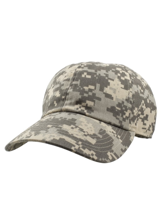 Adult Unisex Baseball Hat Cap Plain Blank Adjustable Size. Gray Digital Camo
