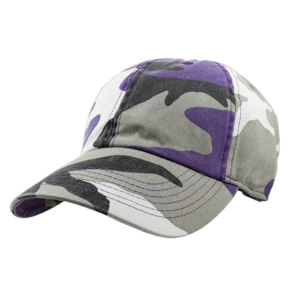 Gelante Adult Unisex Baseball Hat Cap Plain Blank Adjustable Size. Purple Camo