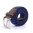 thumbnail image 1 of Gelante Adult's Canvas Elastic Fabric Woven Stretch Braided Belts - Black/Blue-XL, 1 of 3