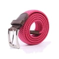thumbnail image 1 of Gelante Adult's Canvas Elastic Fabric Woven Stretch Braided Belts - HotPink, L, 1 of 4