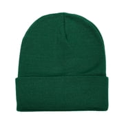Gelante Winter Beanie Hat for Men and Women, Cuffed Knit Cap - Hunter Green