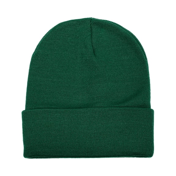 Gelante Beanie Hat Men Women Classic Knit Cuffed Plain Cap - Hunter Green