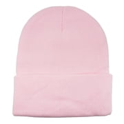 Gelante Winter Beanie Hat for Men and Women, Cuffed Knit Cap - Light Pink