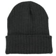 thumbnail image 1 of Gelante Beanie Hat Men Women Classic Knit Cuffed Plain Cap - Ribbed Black, 1 of 1