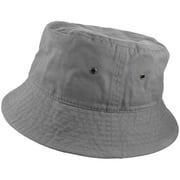 Gelante Bucket Hat 100% Cotton Packable Summer Travel Cap. Gray-S/M